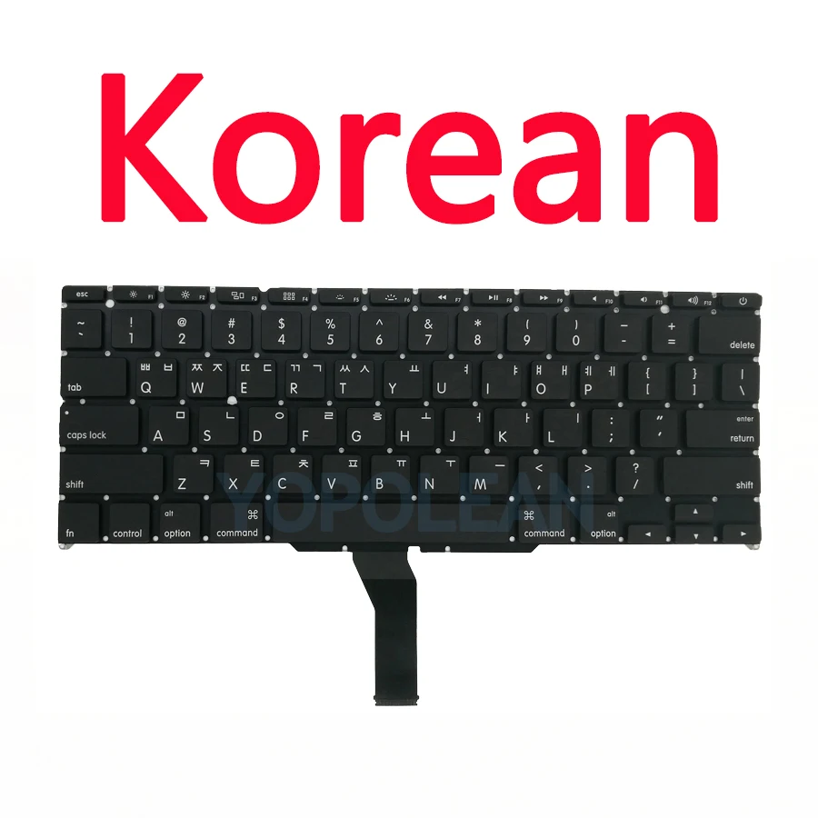 Neue A1465-Tastatur für MacBook Luft 11 Zoll A1370 A1465 Tastatur uns UK Russisch Spanien Französisch Jahr: grau