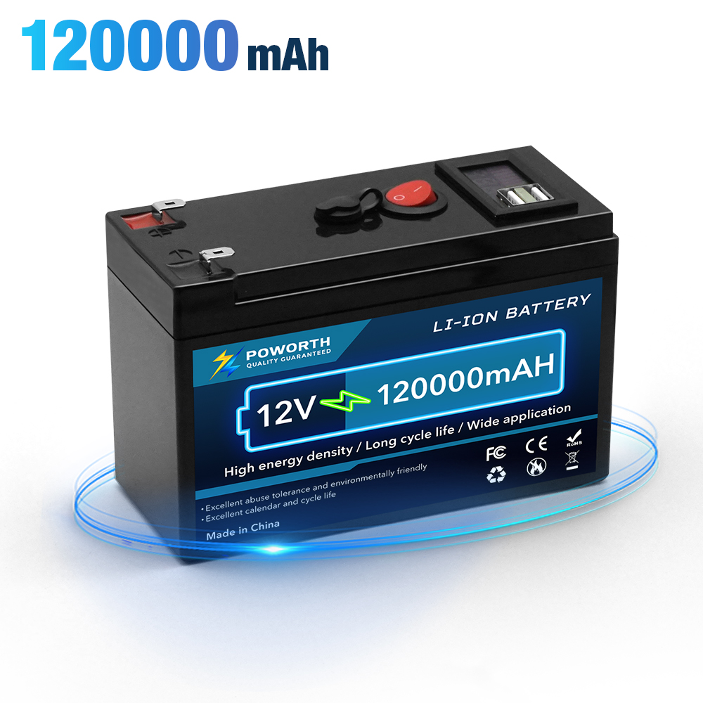 12v x 150ah litiumbatteri med inbyggd bms, lämplig för förvaring av husbil, off-grid-system, solenergisystem för marinbruk: Silver-
