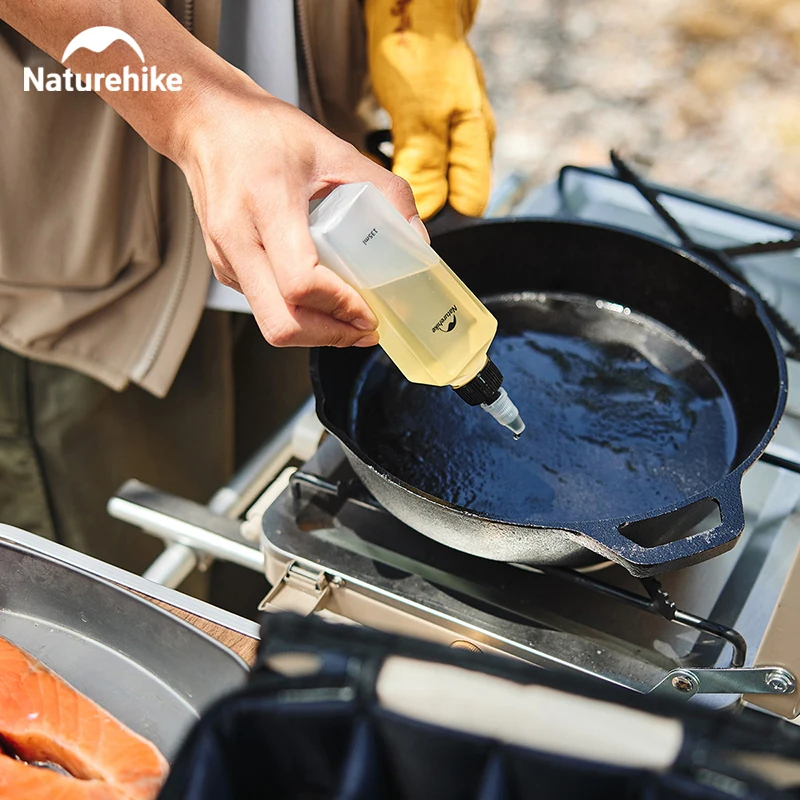 Naturehike Gewürzbehälter einstellen - 6-teilige BBQ Gewürzflaschen - Flüssig & fest - Tragbare draussen Camping Küchenzubehör