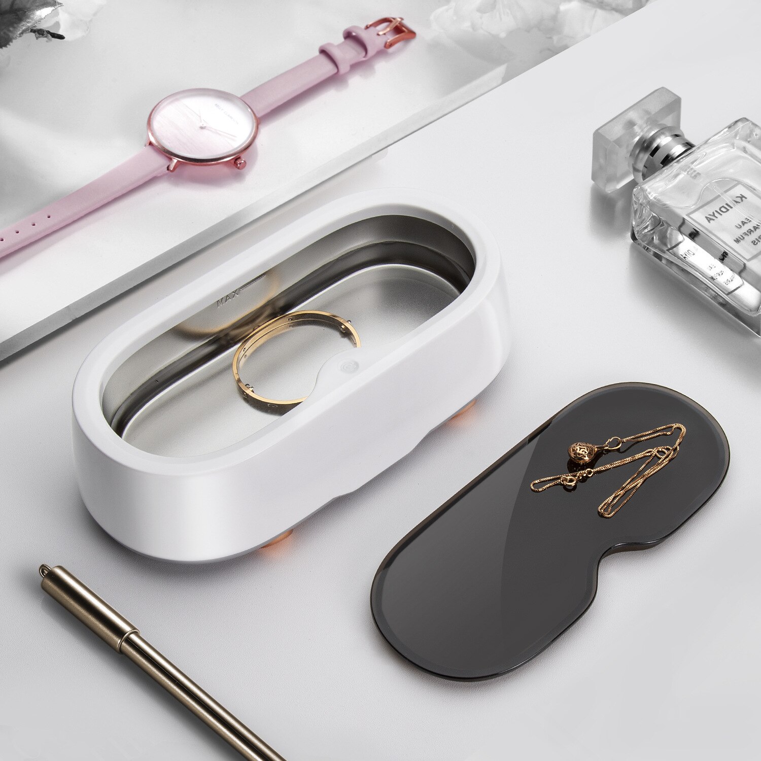 47kHz Ultrasonic Cleaner Glasses Cleaning Machine Jewelry Watch Cleaner Personal Care Portable Ultrasound Sterilizing Machine