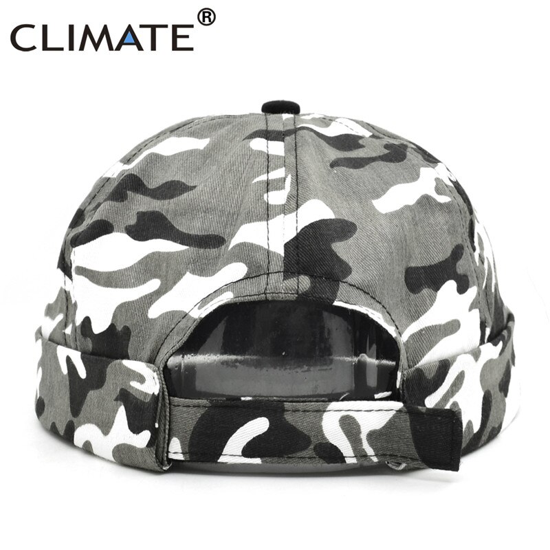 El Hip Hop balde de camuflaje de camarero Cap chino propietario del cubo sombreros estilo de la calle No pico plegable mayor gorra sombreros: Gray Camou