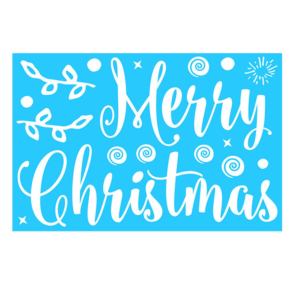 25# Christmas Wall Stickers Double-sided Static Window Glass Stickers Christmas Pvc Self-adhesive Wall Stickers Xmas Decoration: H
