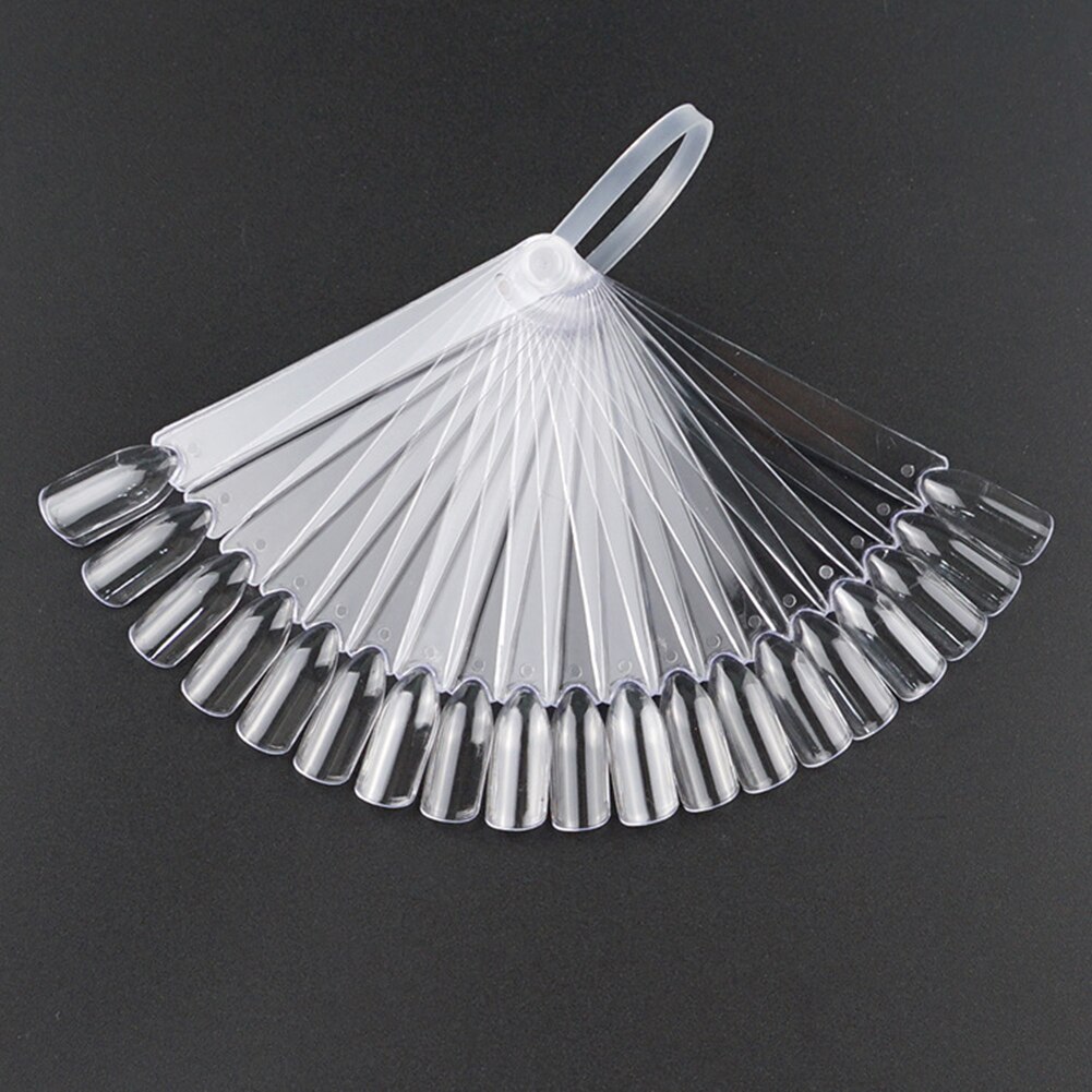 24 stuks waaiervormige nagellakkleurenkaart oefenmonster displaybord met valse tips, alles voor manicure