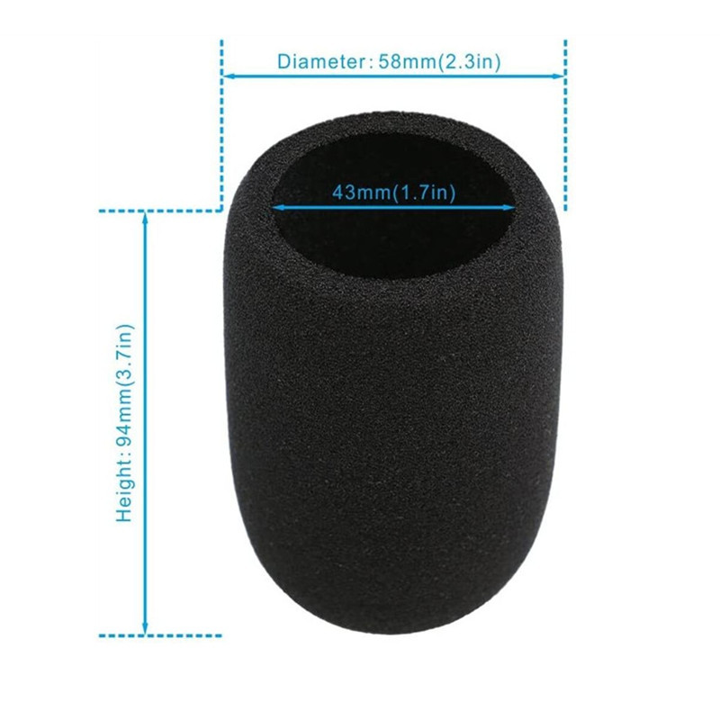 1PC AT2020 Mic Windscreen Cover,Windproof Foam Pop Filter for Audio Technica ATR2500 AT2035 AT2050 AT4040 Microphone Windshield