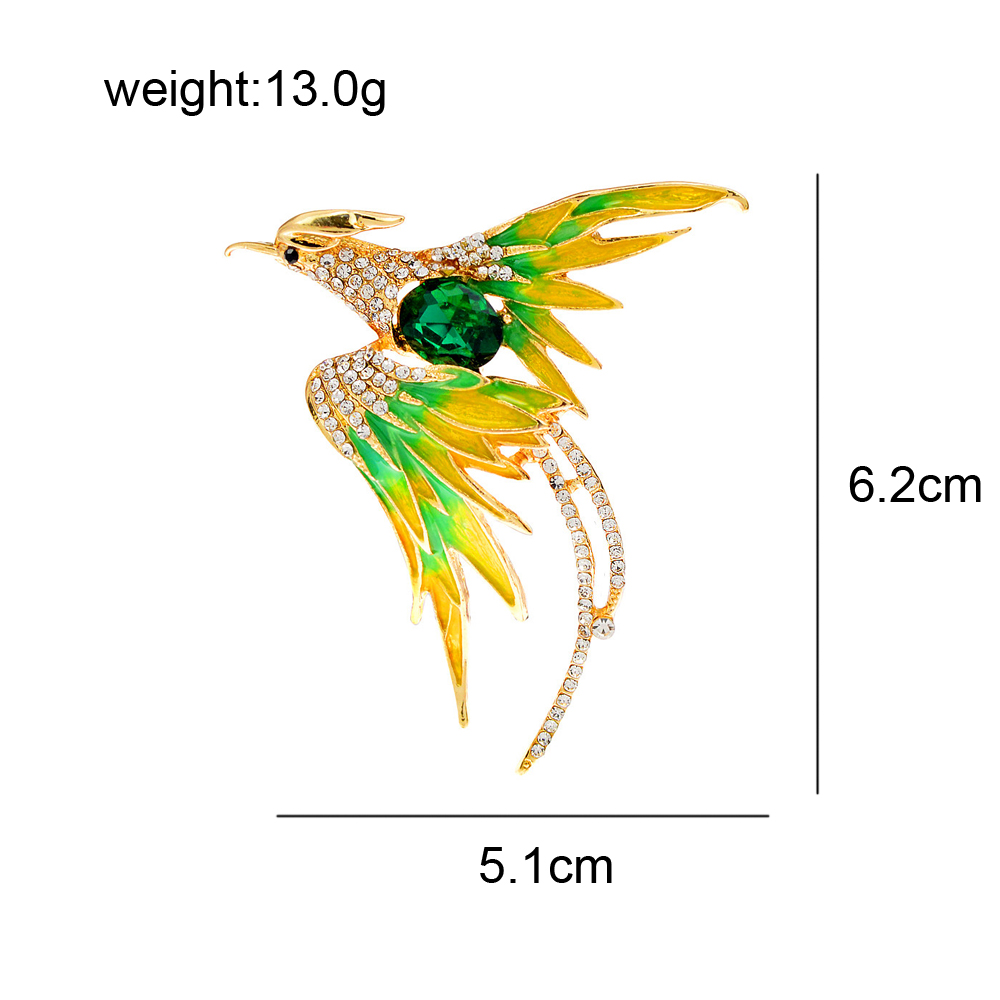 Cindy xiang 2022 emalje farverige fugl brocher rhinestone dyr pin smykker