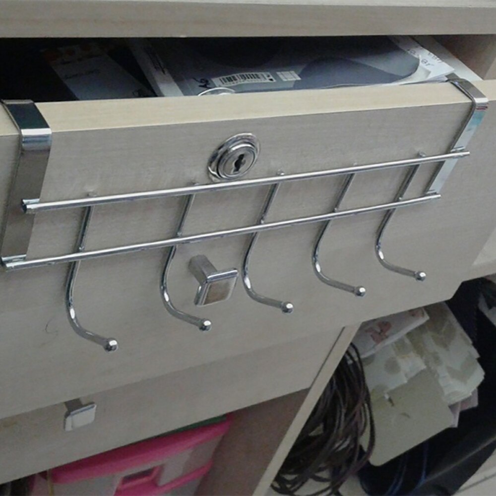 Metallplätering 5 krokar klädkrokar dörr badrum kök sovrum handdukshängare hängslinga arrangör  #25