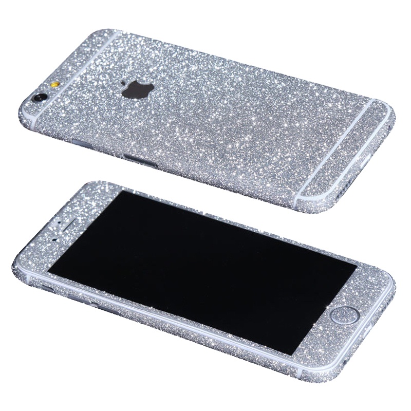 Glossy Full Body Sticker Reverse En Reverse Film Beschermende Skin Voor Iphone 6 4.7 Inch (Zilver)