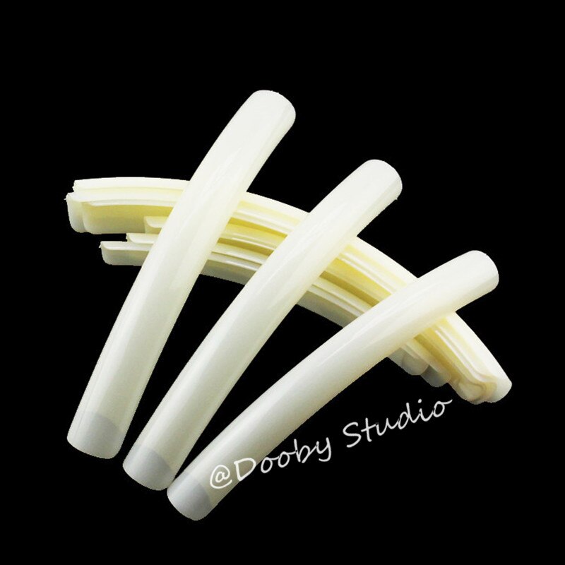 Faux-ongles blancs, demi-couverture en acrylique, style de manucure, style carré, pratique, 120 pièces: Nature-120pcs-P2-2