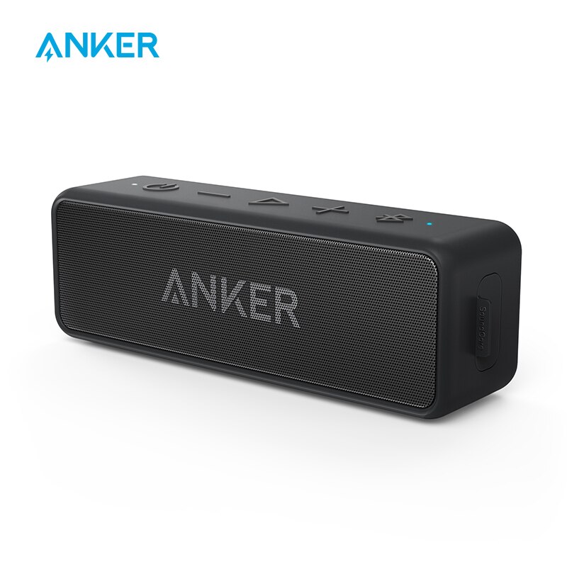 Anker Soundcore 2 Draagbare Bluetooth Draadloze Speaker Beter Bass 24-Uur Speeltijd 66ft Bluetooth Bereik IPX7 Water Weerstand