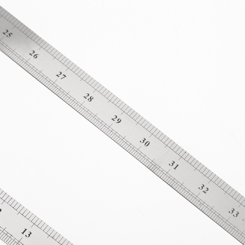 1PC 15cm/20cm/30cm/50cm Double Side Scale Stainless Steel Straight Ruler Measuring Tool School Office Supplies For Students