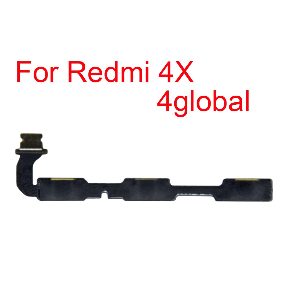 Cable flexible para botón de encendido para Xiaomi Redmi pro 4pro S2 3X 4X 4A 5A 3 4 5 pro, botón de encendido/apagado, Ket Flex para note 2 3 4 5, 1 Uds.: For 4x 4global