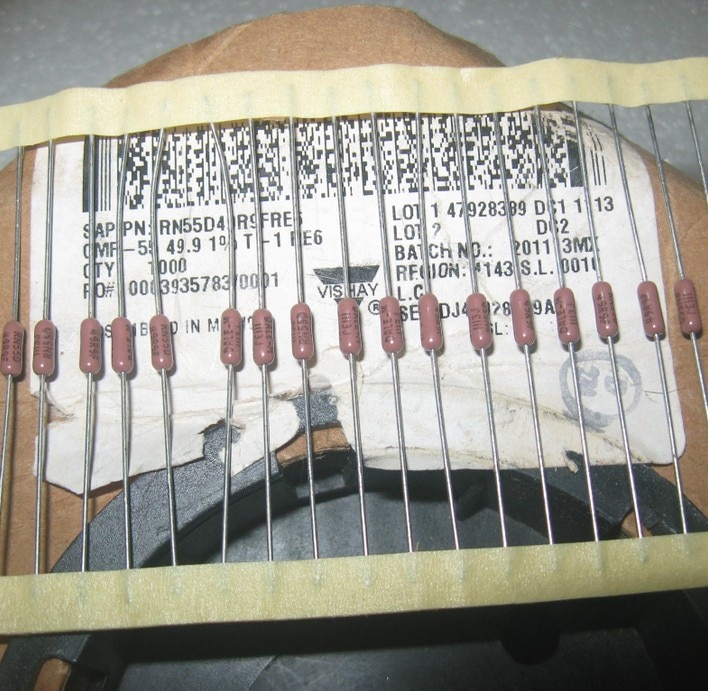 20PCS USA VISHAY DALE CMF-55 0.25W 49.9R 1% 1/4W Axial Resistance Low noise precision metal film resistors CMF55 49R9 RN55