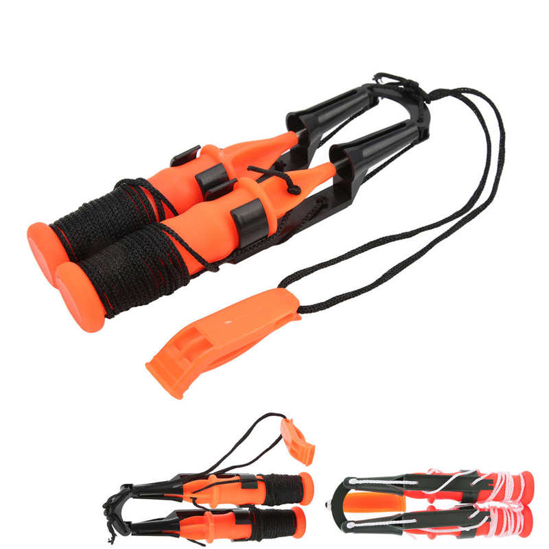Fishing Ice Picks Orange Handle Life Saving Ice Pick with Emergency Whistle for Hiking and Fishing
