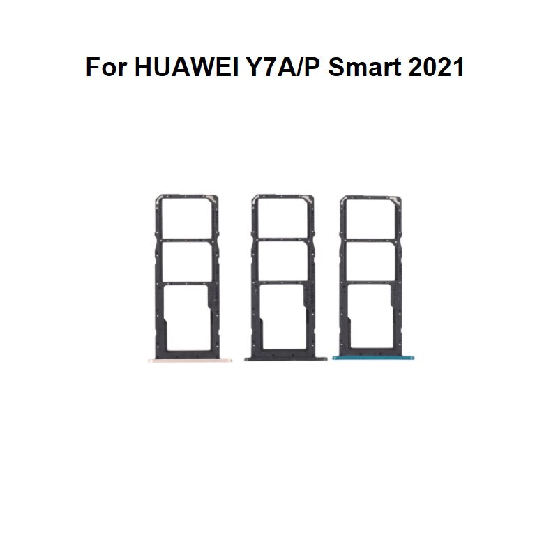 10PCS Sim Card Tray Slot Holder Socket Adapter Connector For Huawei Y7A / P Smart Repair Parts Replacement