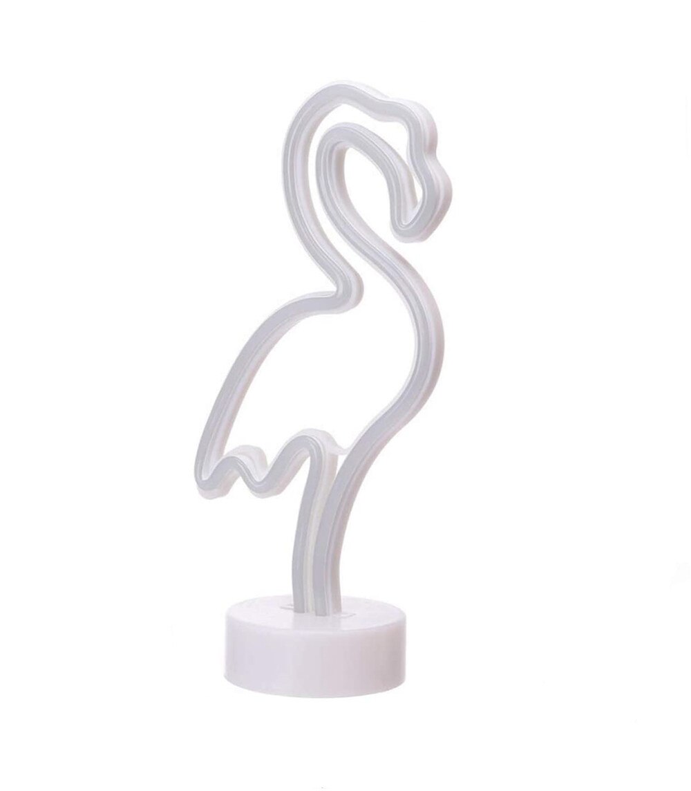 Luz LED de neón alimentada por batería, lámpara de señal de neón con forma de flamenco, USB, 5V, para el hogar, dormitorio, Bar, boda, decoración de Navidad