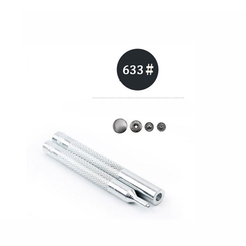 633# DIY Snap Button Punching Holes Rivet Button Die Base Working Leather Craft Tools Carbon Steel Set