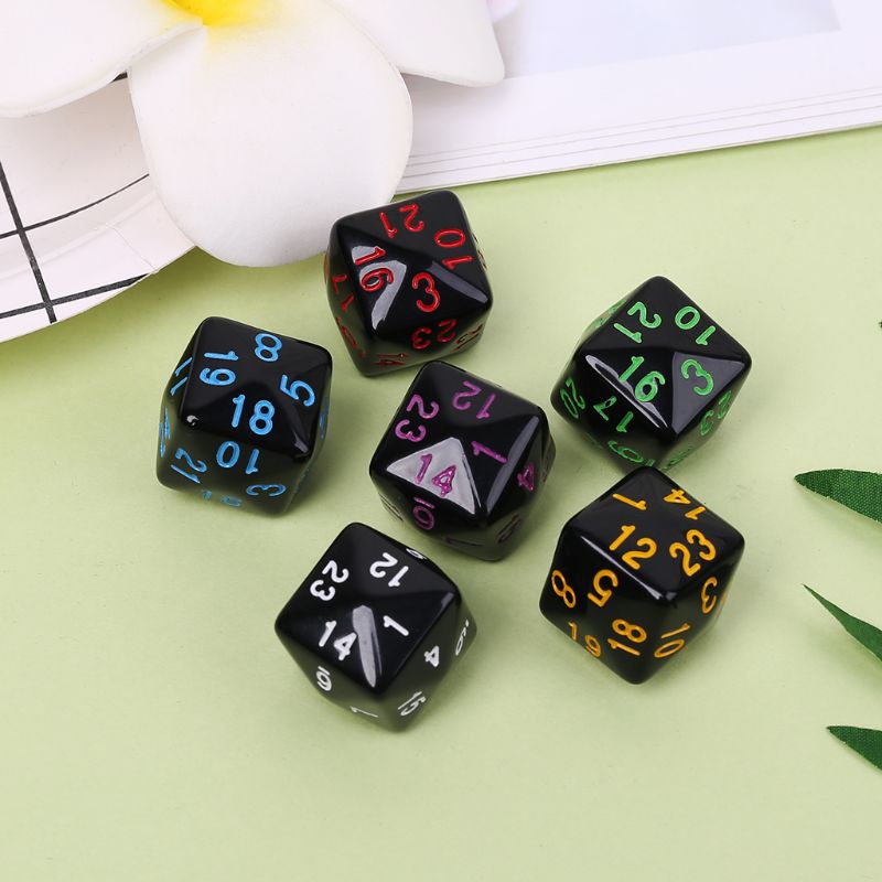 6 Stks/set Game Dice 6 Zijdig D6 24 Punten Tafel Games Desktop Polyhedral Voor D & D Games Party Grappig spelen Stijlvolle Dices Willekeurige