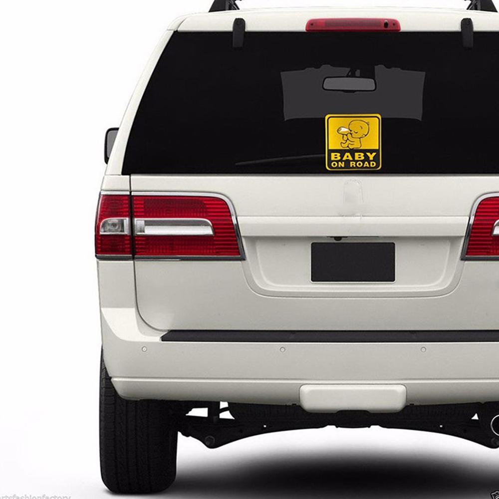 BABY ON BOARD Reflective Car Sticker Tail Warning Sign Decal "Baby on Road" Road Safety Car Sticker Reflector