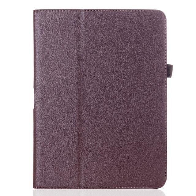 Voor samsung galaxy tab 4 10.1 inch  t530 t531 t535 sm-t530 t533 sm-t531 sm-t535 tab 4 tablethoes tablet holster leren hoes: Bruin