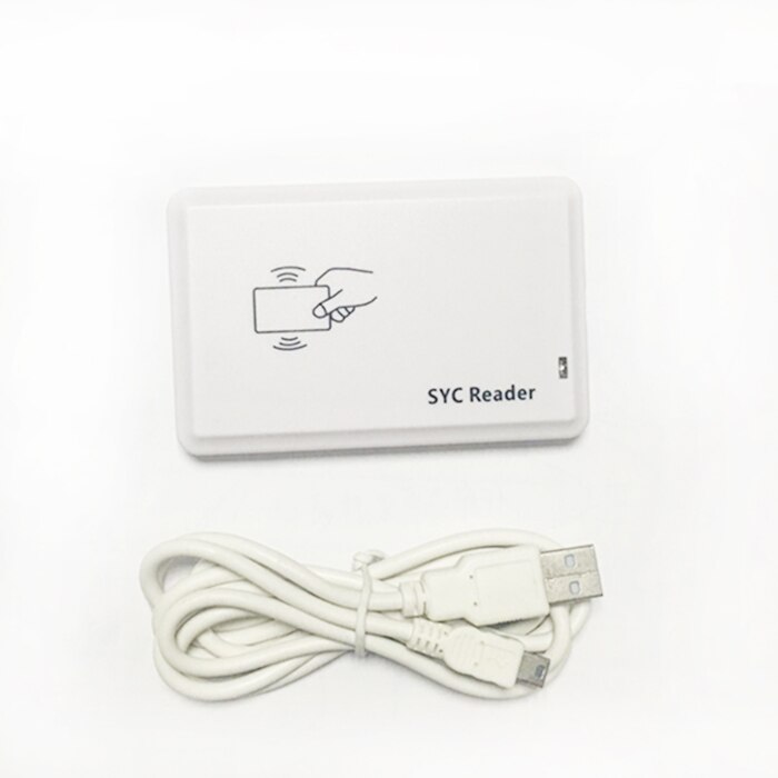 Usb-poort 125Khz Rfid Reader EM4100 TK4100 Usb Proximity Sensor Smart Card Reader Geen Driver Voor Toegangscontrole: white