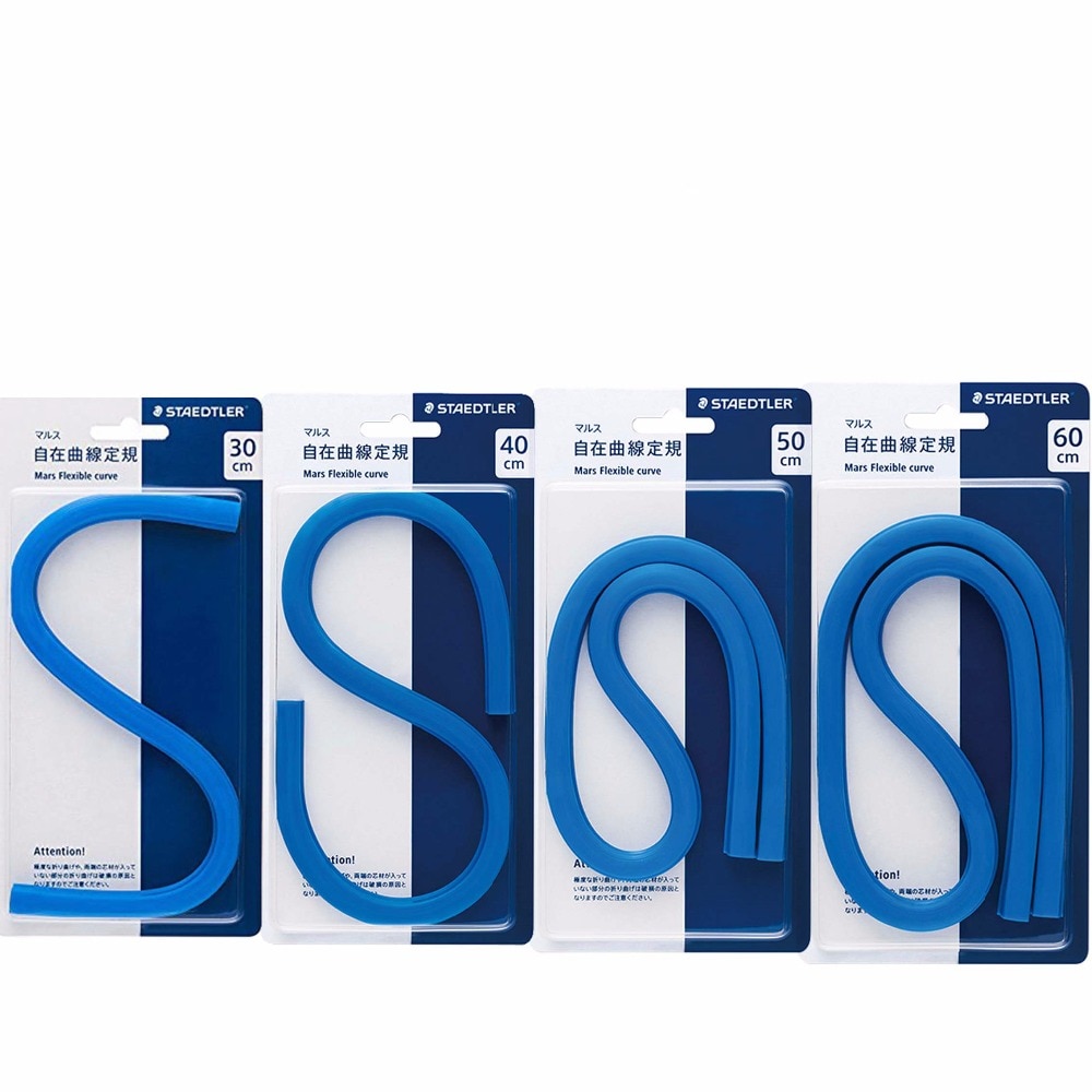 Staedtler Mars-Regla curva Flexible 971 62 30/40/50/60cm, herramienta mecánica de dibujo, suministros para oficina y escuela