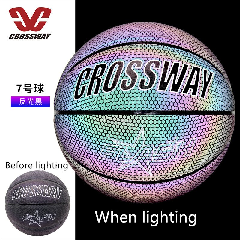 Crossway reflekterende basketball bold 7 voksne mænd personlighed net rød nat udstyr cool basketball indendørs udendørs