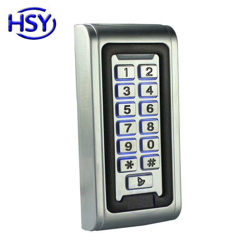 Backlit Keyboard IP68 Waterproof RFID Proximity EM Card Door Keypad Standalone Access Control Metal Case 2000 Users