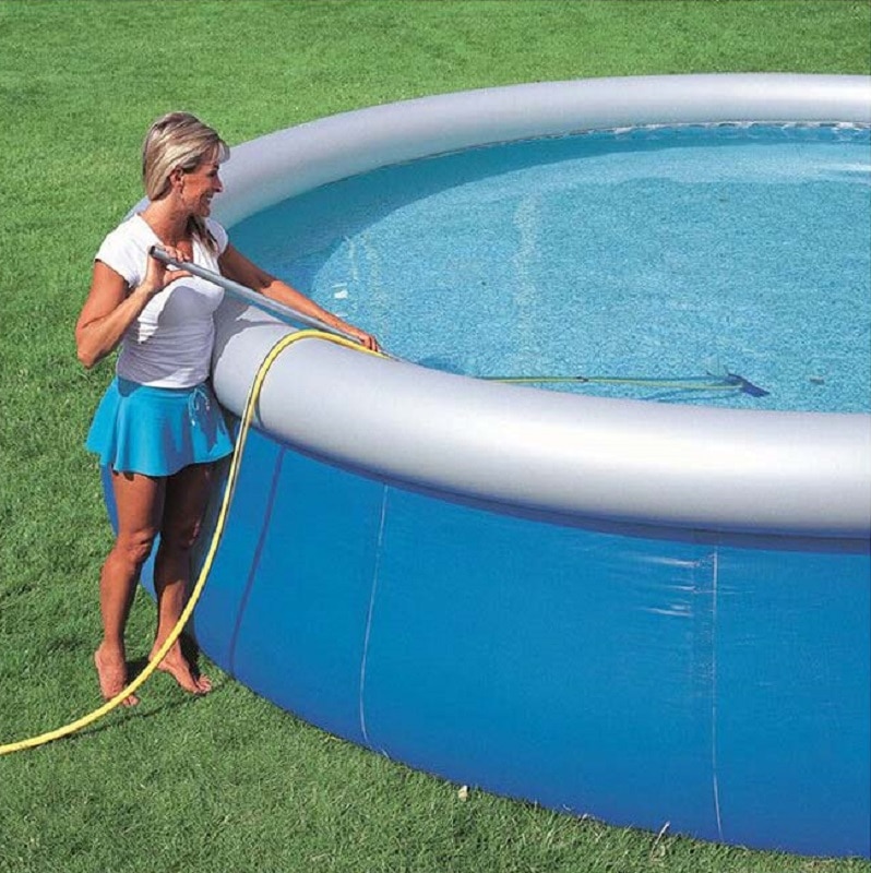 58013 Bestway 2.03m Kit de nettoyage spécial pour piscine 80 "Kit d'entretien: écumeur de fonte propre + poteau de balai Al pour piscine
