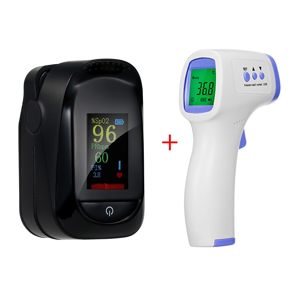 Portable Pulse Oximeter Precise Blood Saturation Detector TFT Display Reading Home/Sport with Box Rope 8S into Sleeping Mode: MD1845-B MD1823