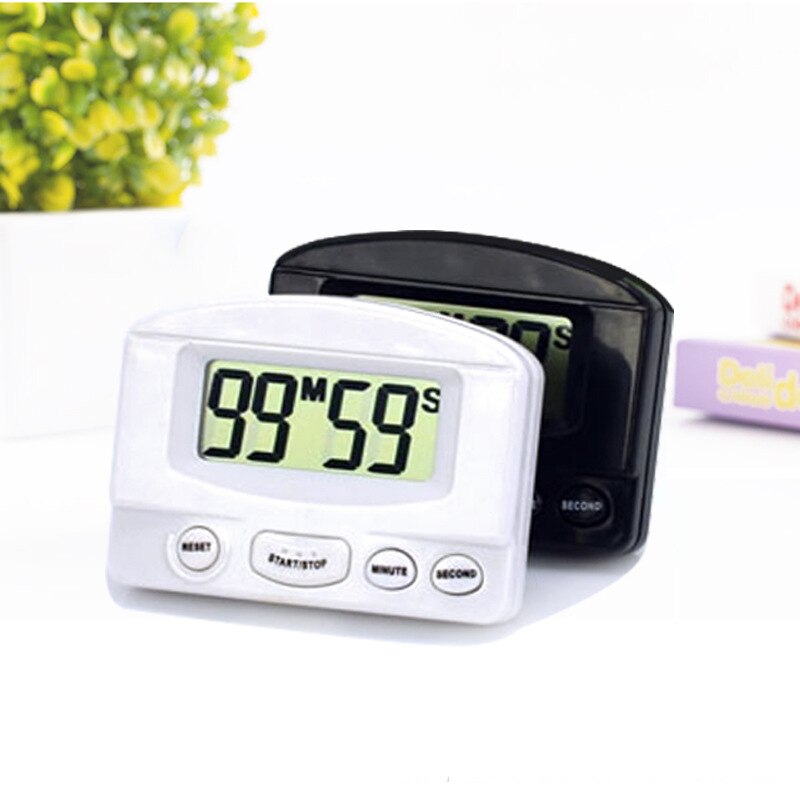 Black and White Kitchen Timer BBQ Egg Cooking Supplies Fitness Beauty Tools Timer Electronic Alarm Clock Timer
