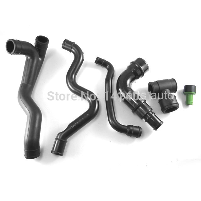 6 Engine Crankcase Breather Hose Kit for VW Jetta MK4 02-05 1.8T AWW AWP 06A 103 213 F,06A 103 213 AF,06A 103 221 AH,058 103 247