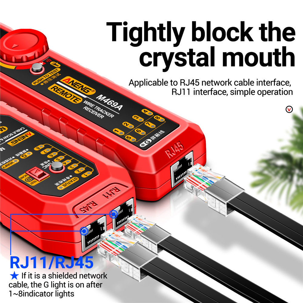 ZoeRax-probador de Cable de red, buscador de línea RJ11 RJ45, rastreador de cables multifunción con sonda, Cable de red LAN Ethernet