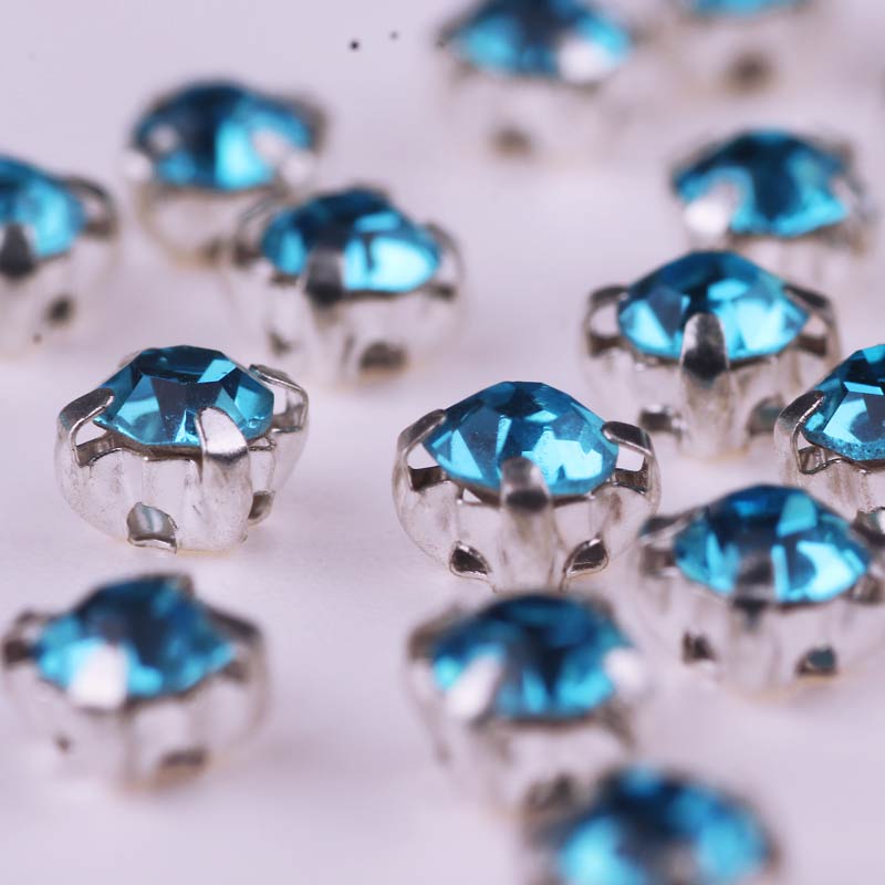 100 stk sten/strass krystal rhinsten glas syet rhinsten til tøj syet på rhinsten på tøj flatback rhinestone