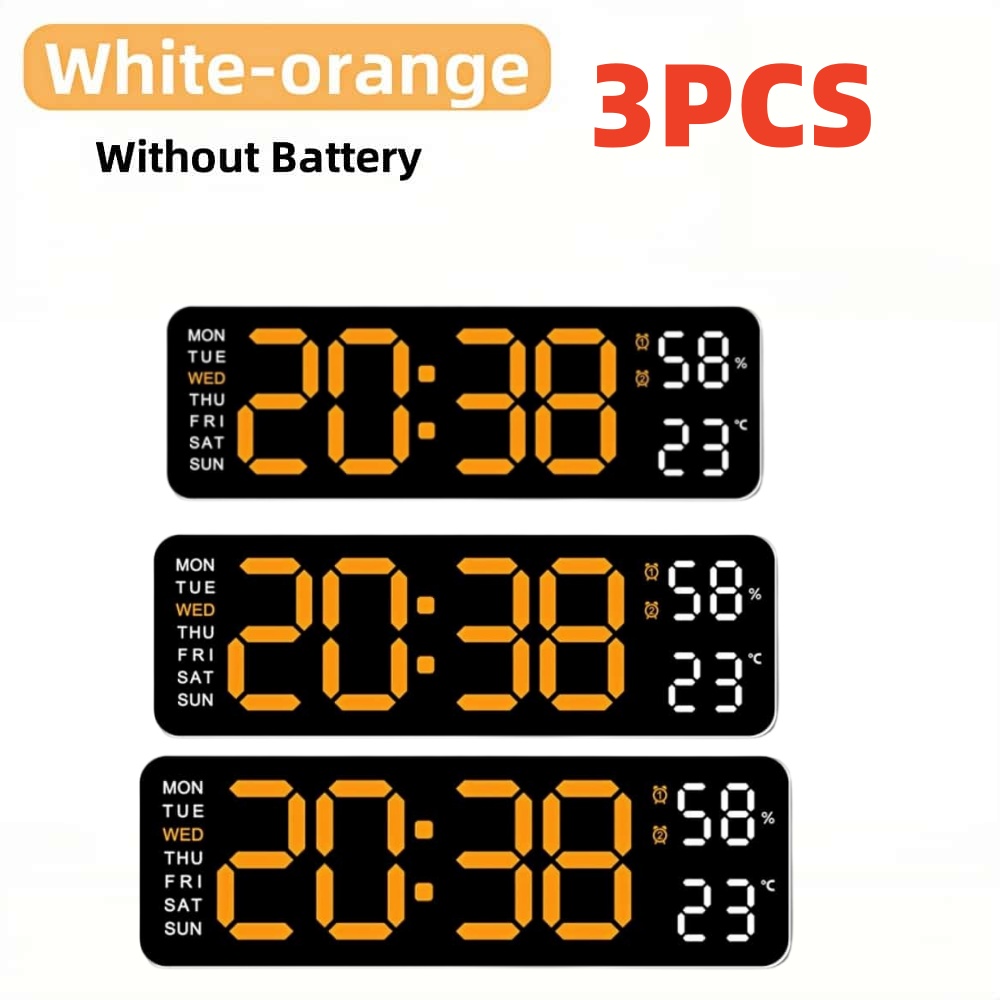 Clock Timer /kitchen/Learning Timer - Battery & USB Powered Dual Alarm Clock ，Temperature， Calendar, Auto-Dim: VIOLET/紫罗兰