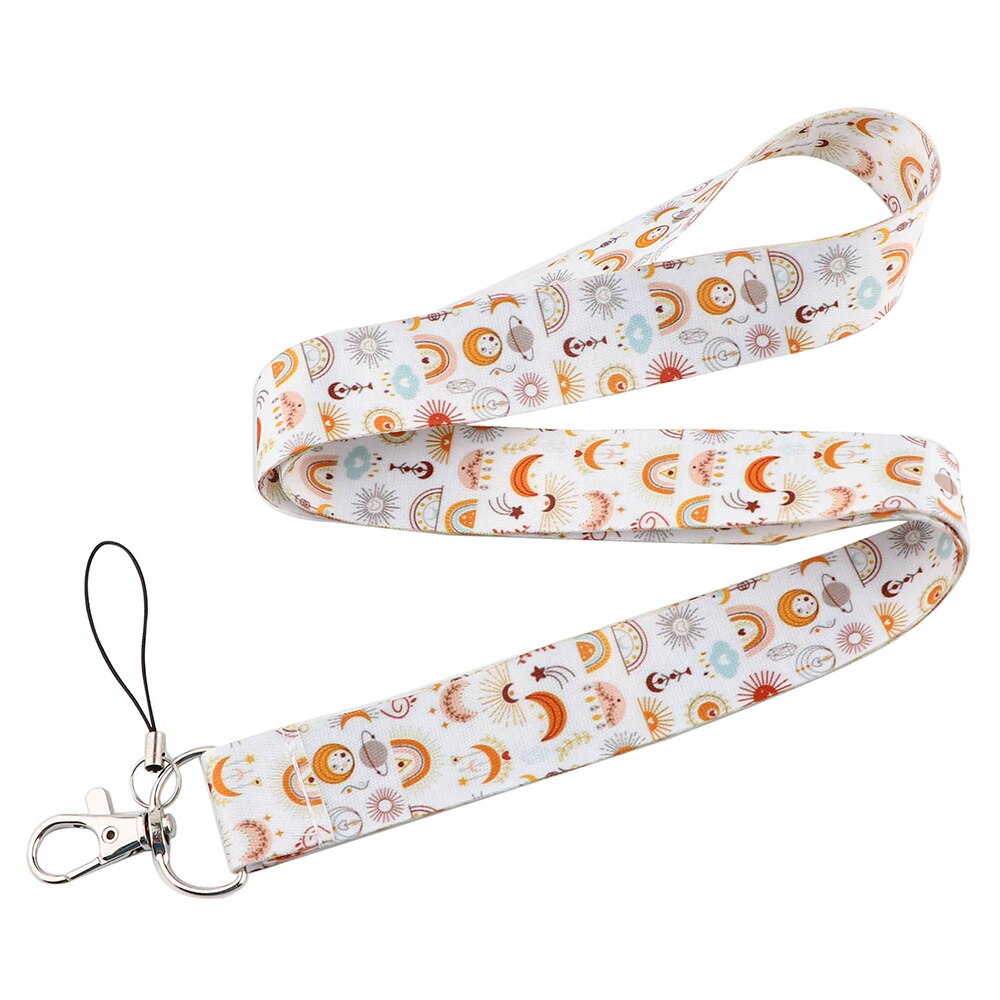 JF1397 Rainbow Lanyards ID Card Badge Holder Keychain Colorful Printing Neck Straps Keychain Cellphone Rope Teacher: 4