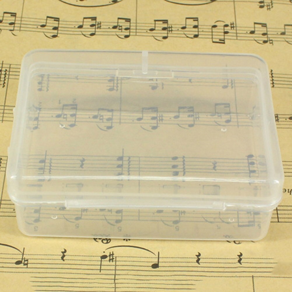 Mini Practical Clear Plastic Transparent Storage Box Debris Collect Container Case With Lid Hanging Hole Portable Storage Box