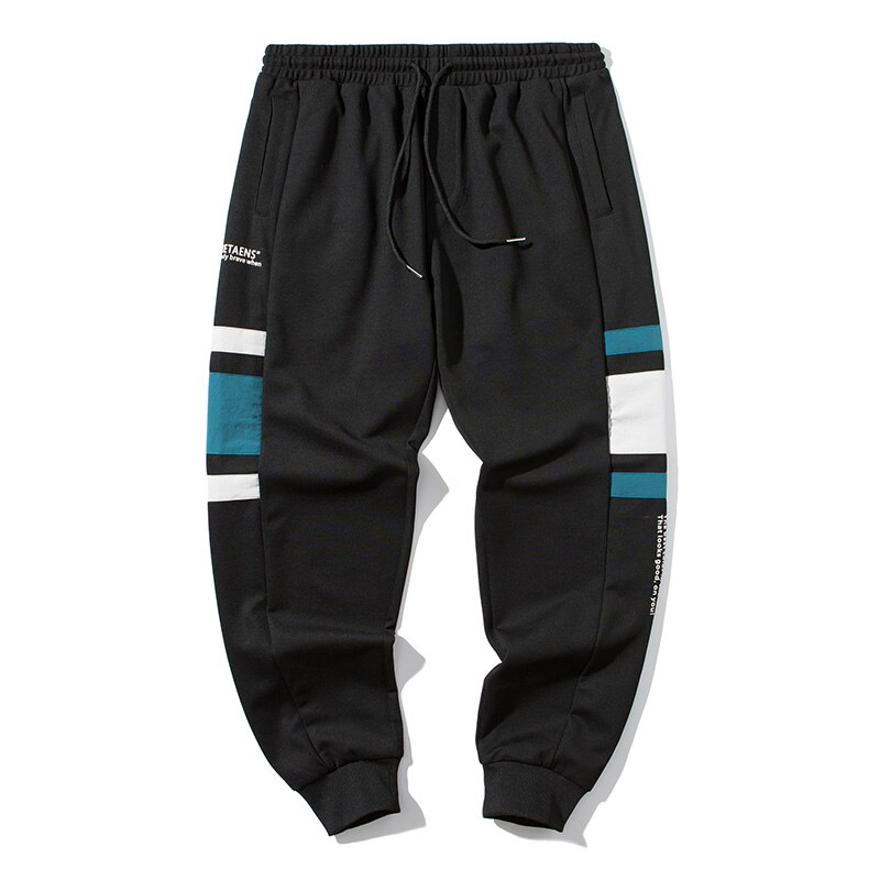 Mode sweatpants joggers mænd hip hop print løse joggingbukser mand højtaljede bomuldsbukser casual streetwear lange bukser