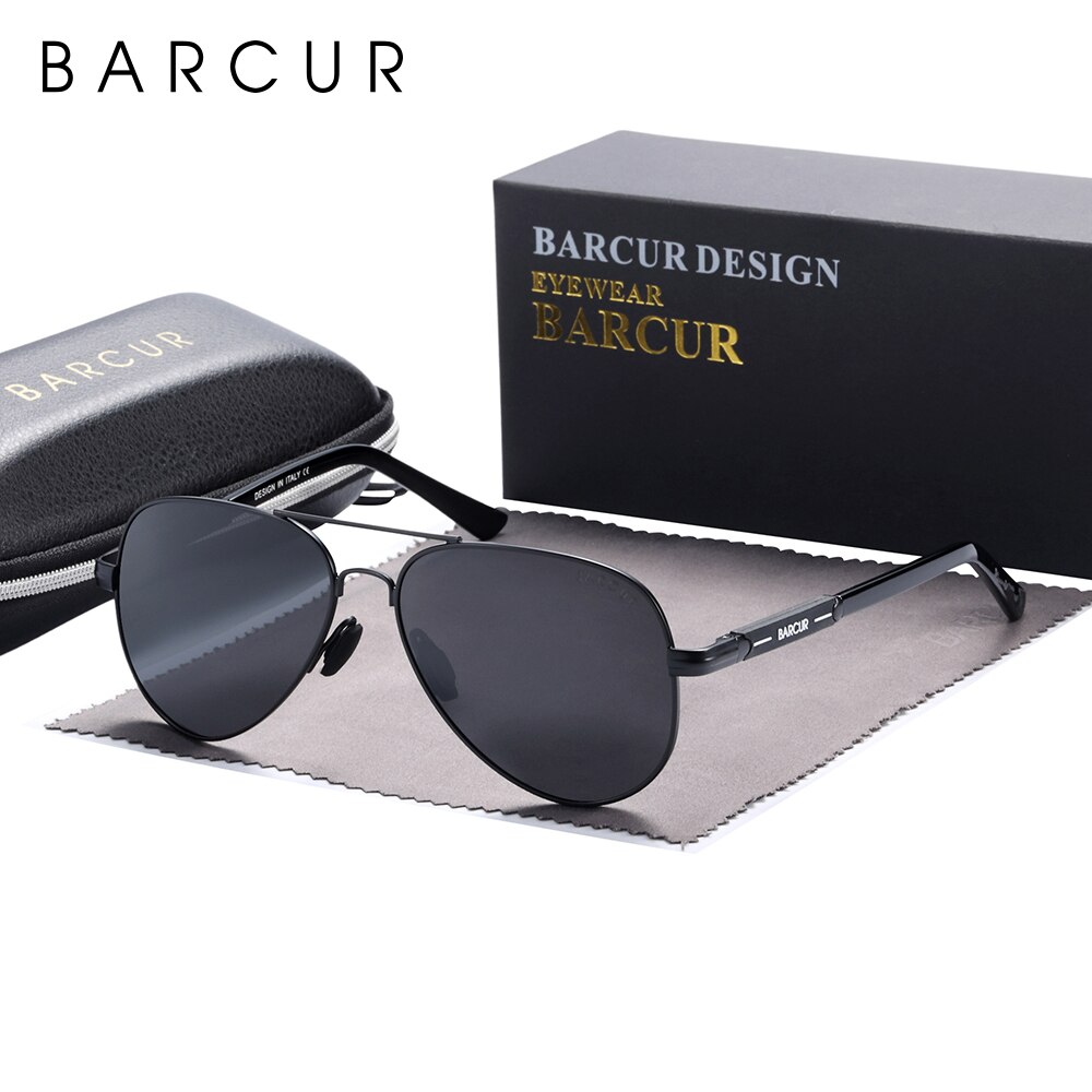 Barcur polarisierte herren sonnenbrille Pilot sonnenbrille für männer zubehör fahren angeln, wandern brillen oculos gafas de sol: verrotten