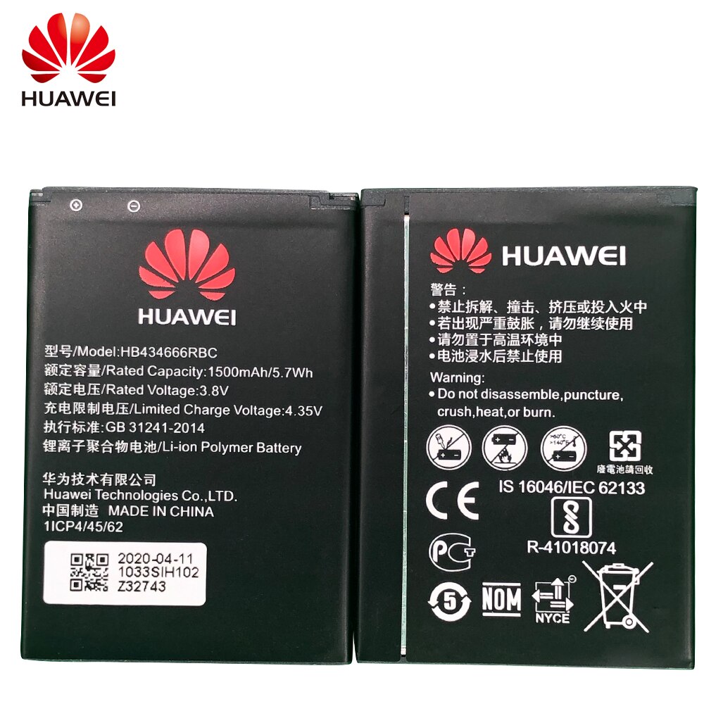 Nouvelle batterie de téléphone Huawei HB434666RBC pour Huawei E5573 E5573S E5573s-32 E5573s-320 E5573s-606 batterie de routeur E5573s-806
