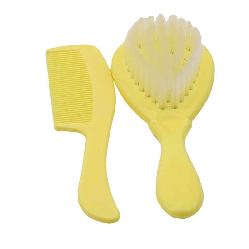 2pcs / Set Newborn Baby Hair Brush Soft Baby Comb Head Scalp Massager Tool Set Baby Kids Hair Care