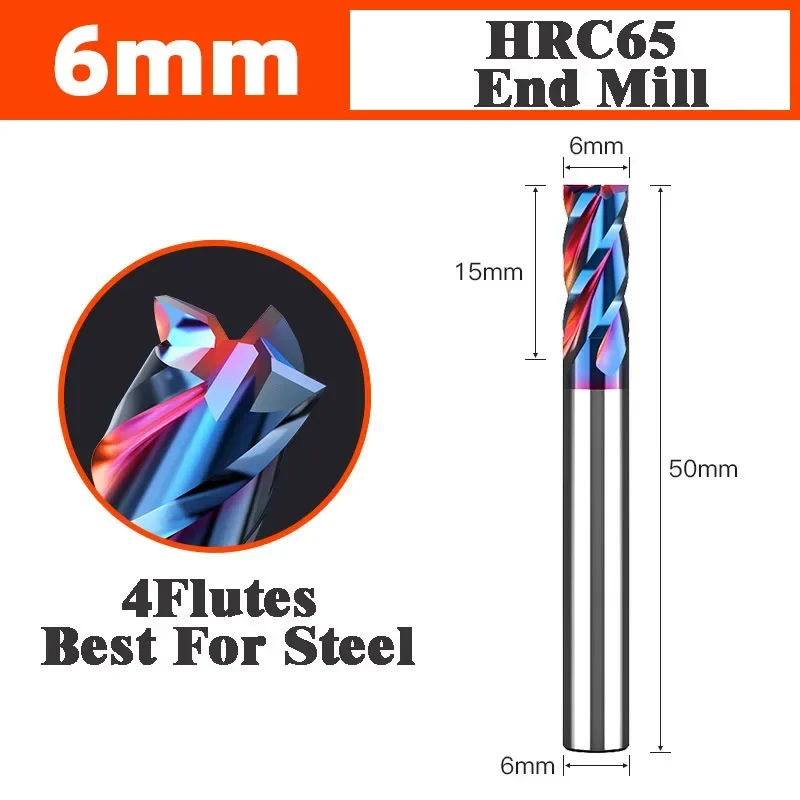 Fräser Legierung Beschichtung Wolfram Stahl Werkzeug Cnc Bearbeitung Hrc65 Schaftfräser Fräser Kit Fräsen Maschine Werkzeuge: 10,5mm