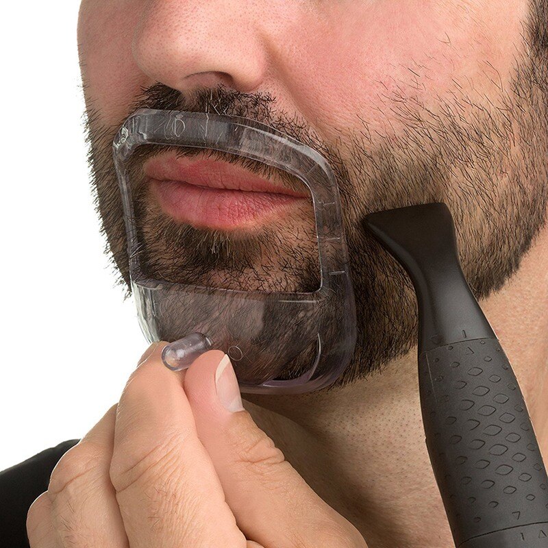 5 pièces hommes outil modèle Guide moustache barbe barbiche rasage Shaper Style barbe peigne parfait forme Transparent Style