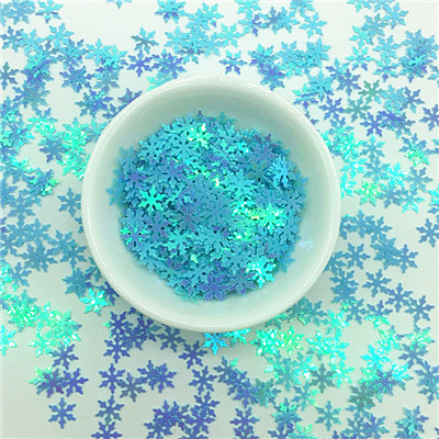 10mm snefnug pailletter håndværk blanding macarons farver blomst pailletter pailletter julefest dekoration diy håndlavet tilbehør 10g: Ab blå