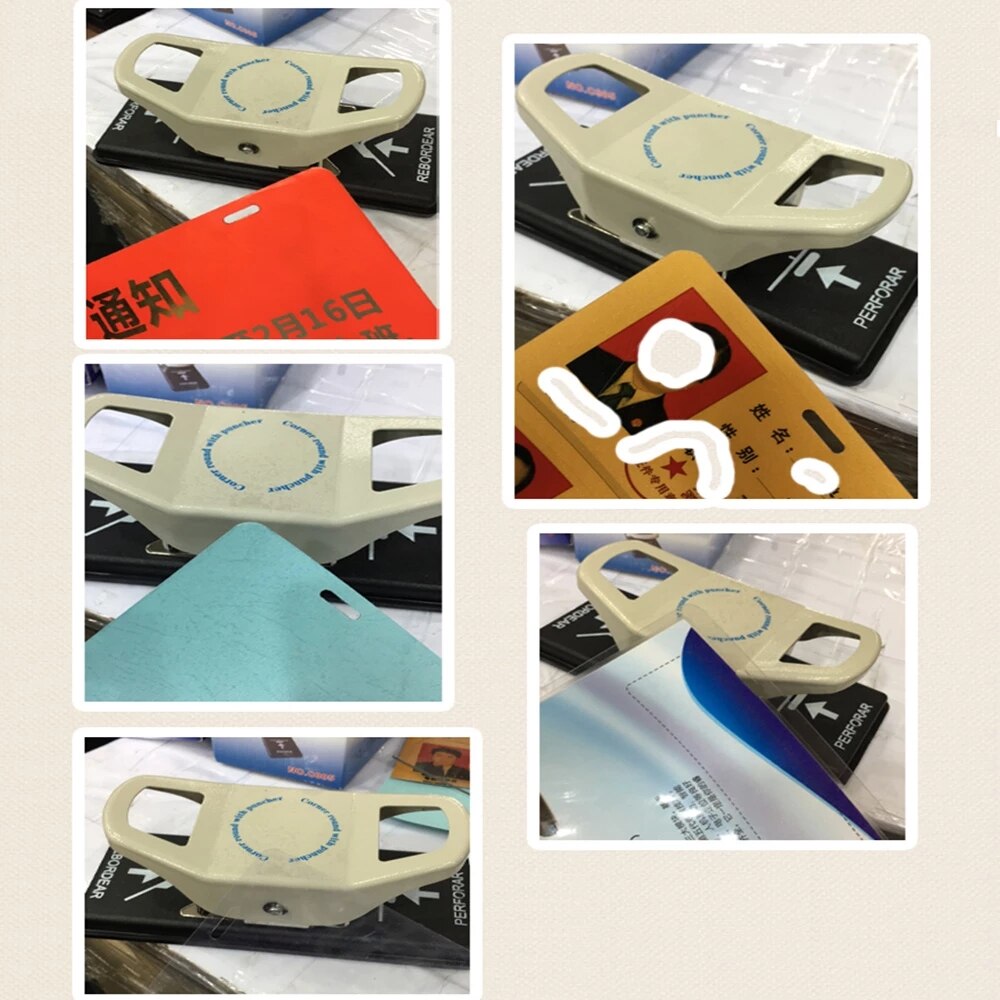 PVC ID Card Photo Badge Punching Tool paper cutter 2-in-1 tool does 1/4-inch Radius