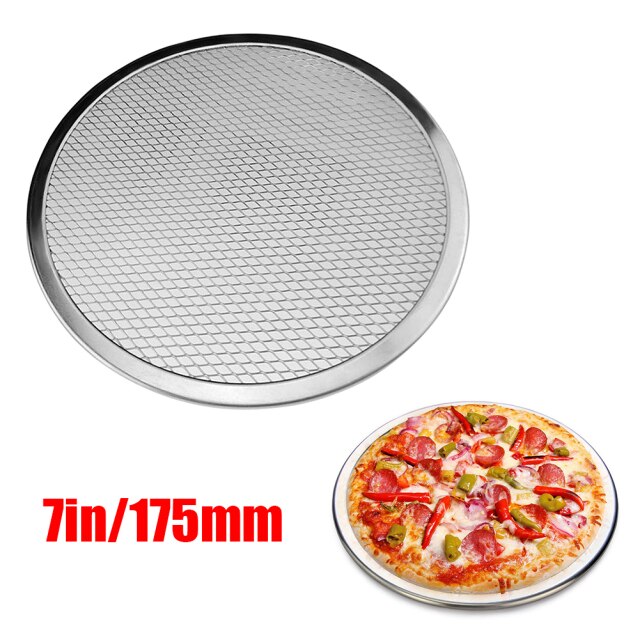 1 * Pizza Bakken Screen 6-17 Inch Mesh Pizza Screen Bakplaat Bakvormen Koken Pizza Netto Aluminium: 7in