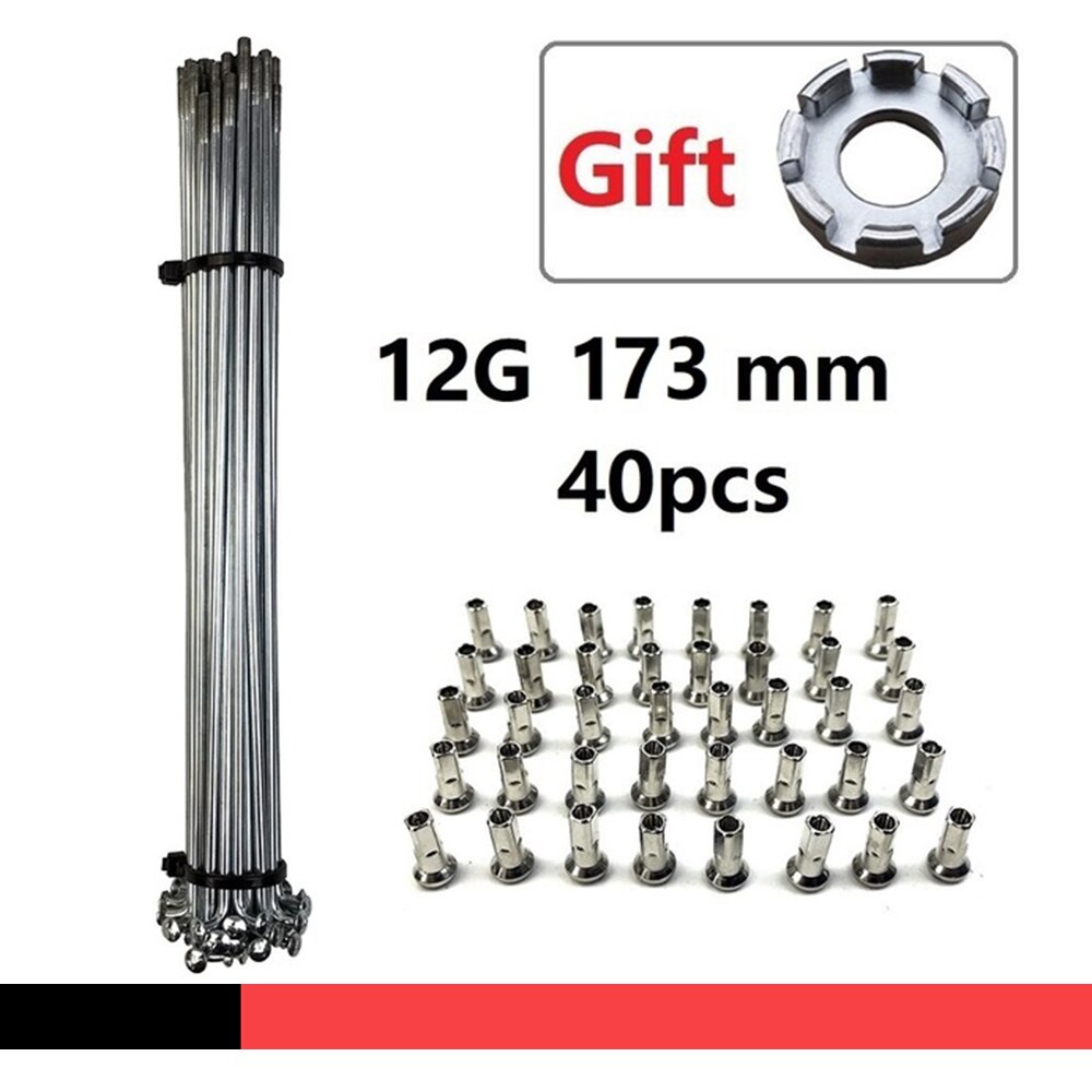 Rayons de 12G pour vélo électrique de montagne, 136/162/173/182/200/206/208/210mm, pièces de Conversion de moteur pour Ebike: 173mm 40pcs tool