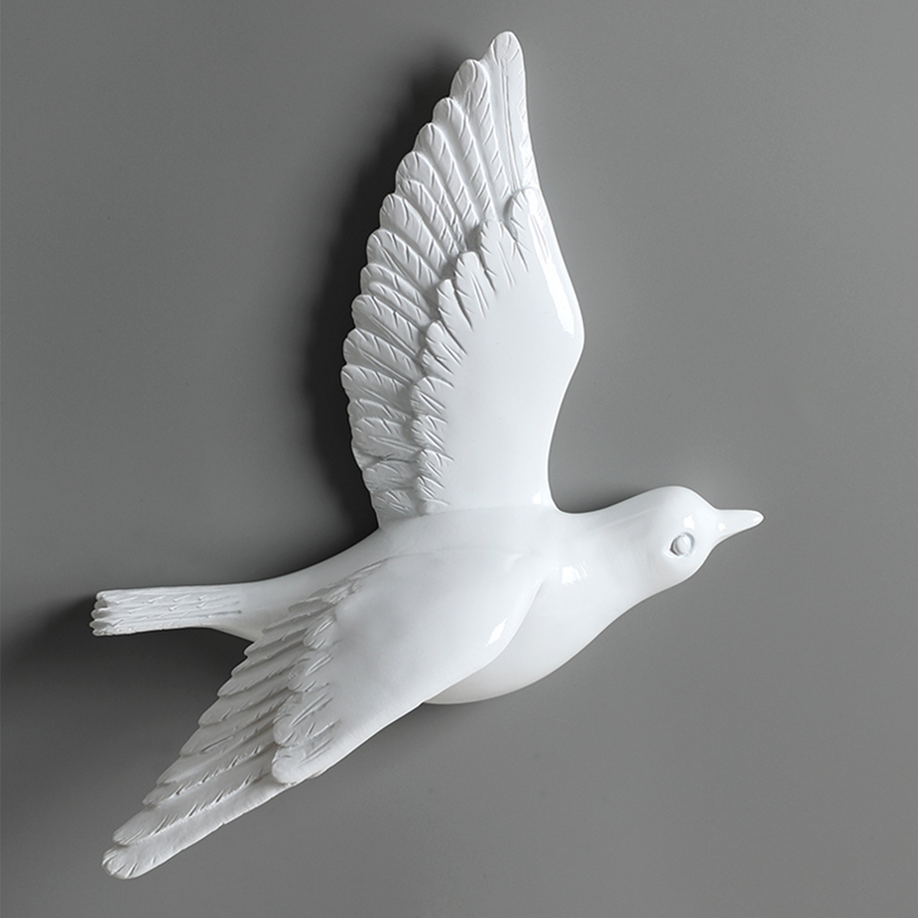 Żywiczne ptaki naklejki na kreatywna ściana 3d robić salonu zwierząt słodkie ptaki figurki dekoracje ścienne tło robić ściany za tv dekoracje: Jasno szary