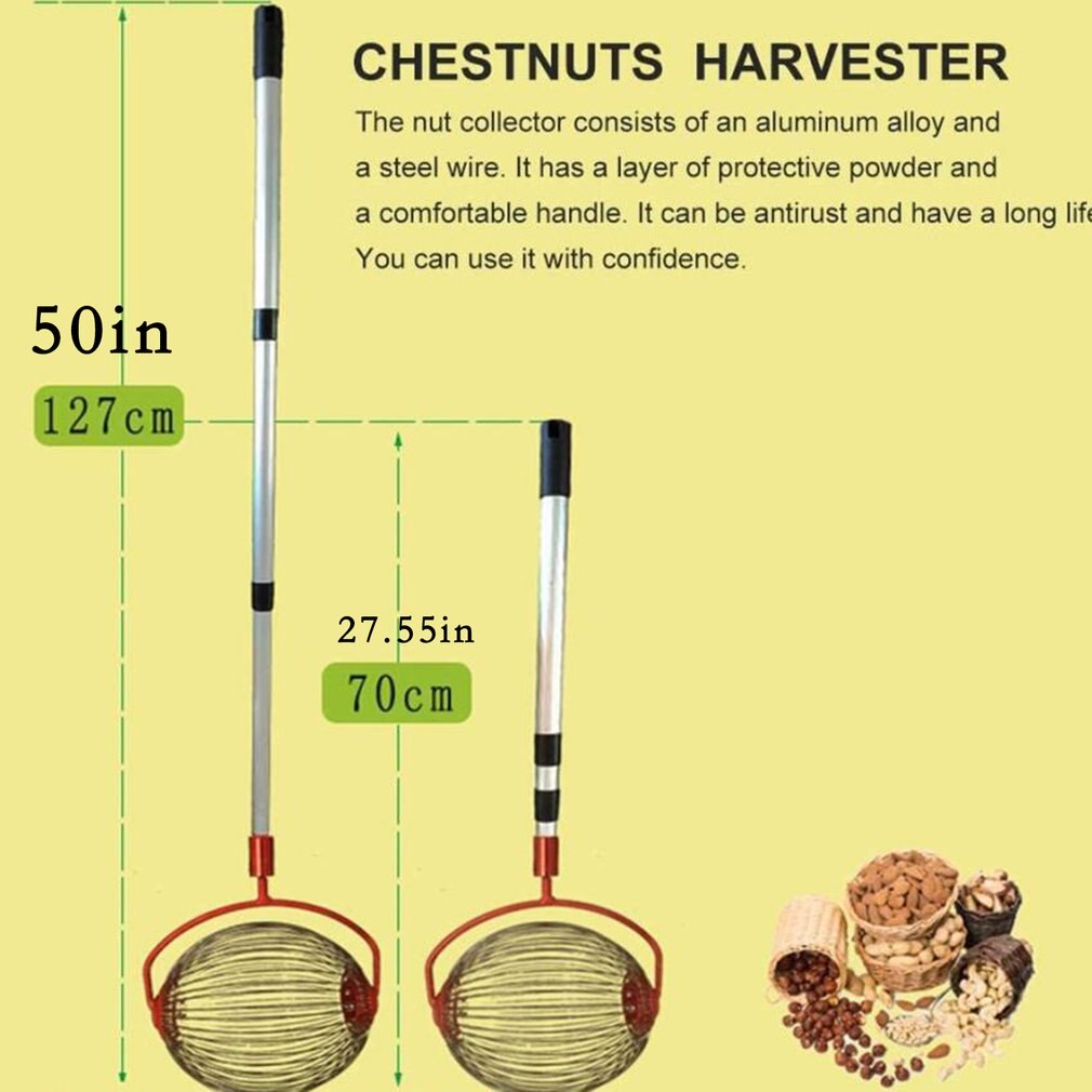 Fruit Picker Super Durable Steel Structure Nut Collector Great Practical For Anyone Flexible Collection