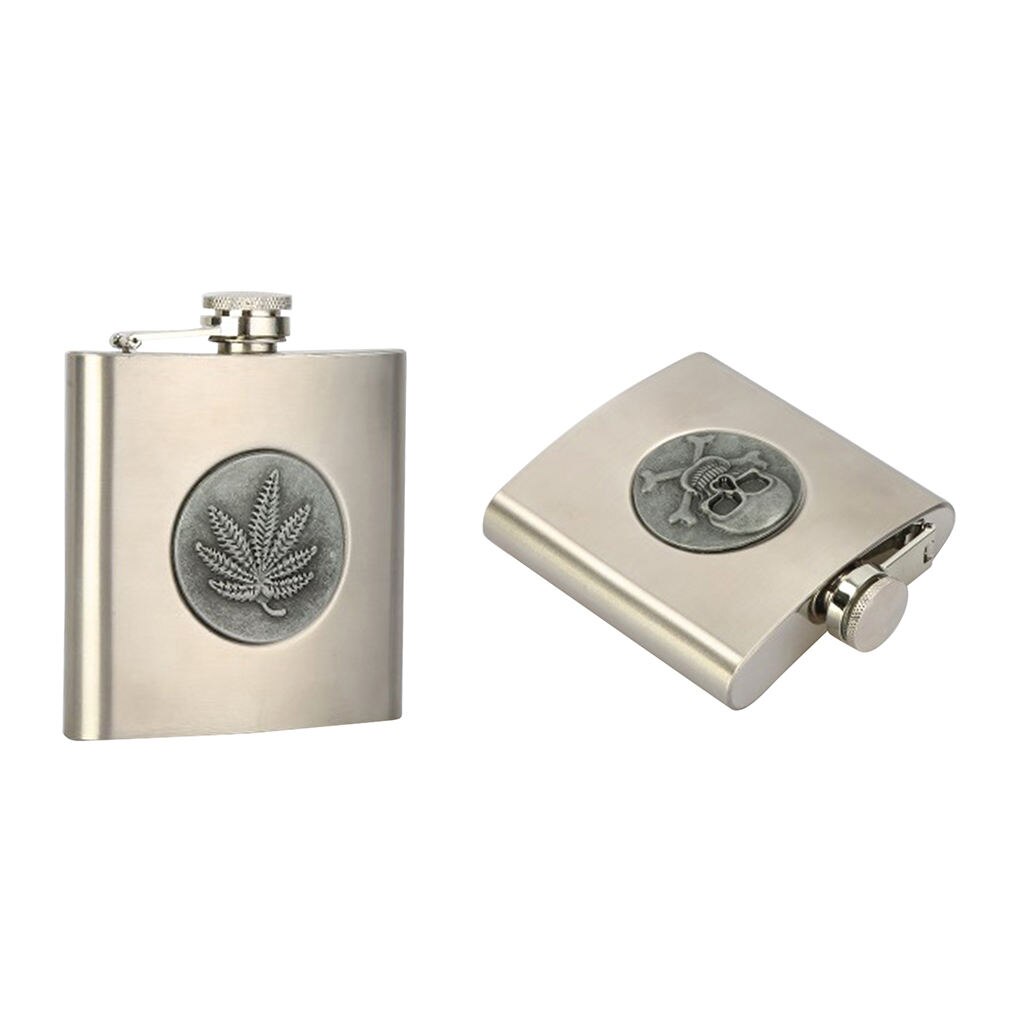 6Oz Men Hip Flask Stainless Steel Flask Pocket Drinking Flask for Storing Alcohol Liquor