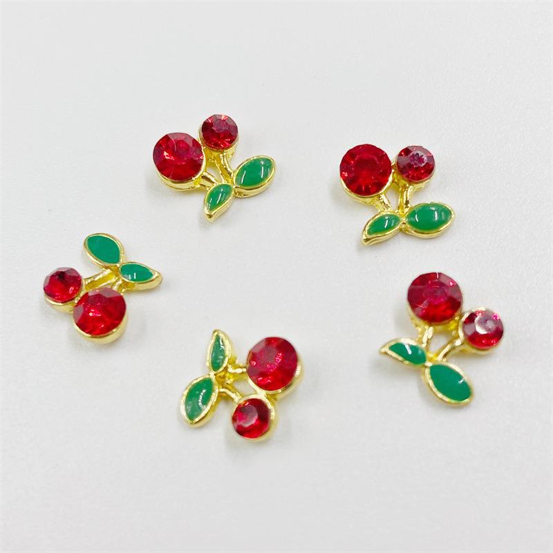 10 Stück Mini 4*5mm Kristall Schmetterling Nagel Kunst Reize 3D Diamant Schmuck Teile Rosa Klar Metall Manikübetreffend Dekoration Strass Edelsteine: Armee Grün